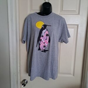 Ocean current graphic  penguin T-Shirt 5/$25
